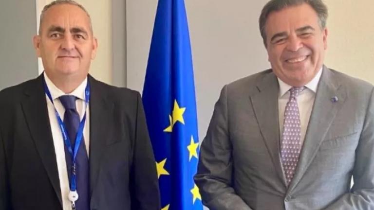 Συνάντηση του Φρ. Μπελέρη με τον αντιπρόεδρο της Κομισιόν Μ. Σχοινά στο Στρασβούργο