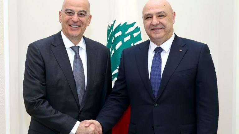 Ν. Δένδιας από Λίβανο : «Συμφωνήσαμε η Ελλάδα να καταβάλλει κάθε δυνατή προσπάθεια να βοηθήσει τον Λίβανο και ιδιαίτερα τις Ένοπλες Δυνάμεις της χώρας»