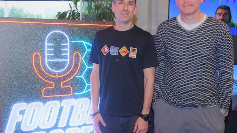 Γιώργος Καλαϊτζής και Βασίλης Ξανθόπουλος στο Πάμε Στοίχημα Football Party by Gazzetta για τον τελικό της Euroleague 