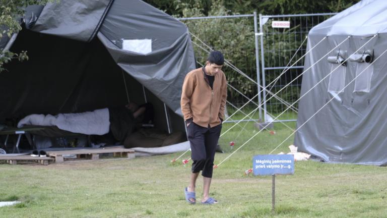 Μετανάστης στα σύνορα Λιθουανίας -Πολωνίας