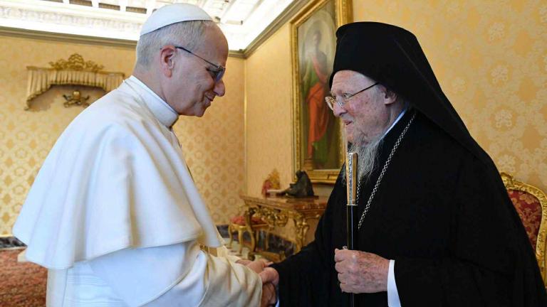 patriarch bartholomew and Pope Leo