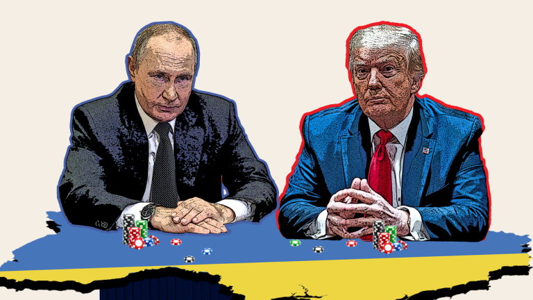 Πουτιν και Τραμπ παιζουν ποκερ στην ουκρανια