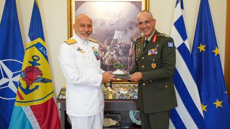 Α/ΓΕΕΘΑ Στρατηγός Δ.Χούπης: Επίσημη επίσκεψη του Προέδρου της Στρατιωτικής Επιτροπής του NATO CMC Ναυάρχου Κάβο Ντραγκόνε στην Ελλάδα