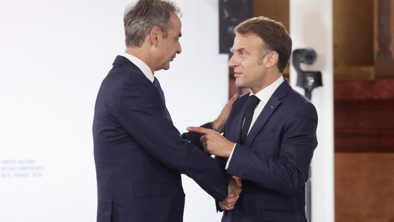 κυριακος μητσοτακης και μακρόν