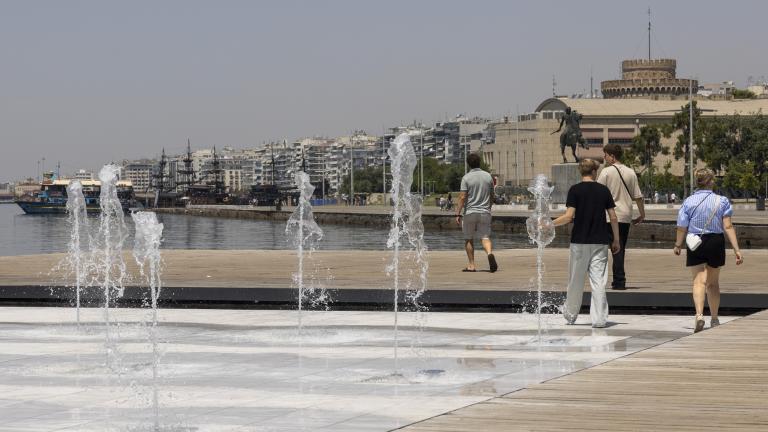 καιρος - καυσωνας στη θεσσαλονικη