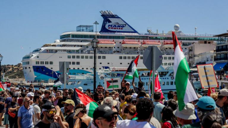 Κρήτη: Ένταση στον Άγιο Νικόλαο για την άφιξη του κρουαζιερόπλοιου με τους Ισραηλινούς τουρίστες