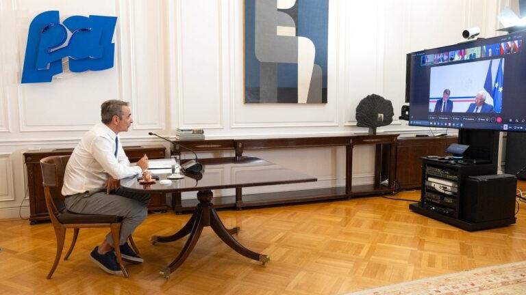 Μητσοτάκης στην τηλεδιάσκεψη για την Ουκρανία: «Τα σύνορα δεν αλλάζουν διά της βίας – Προτεραιότητα η κατάπαυση του πυρός»