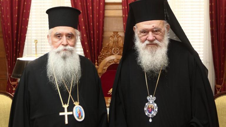 Επίσκεψη του Αρχιεπισκόπου Σινά Συμεών στον Αρχιεπίσκοπο Ιερώνυμο – «Να μιμηθούμε την πραότητά σας»