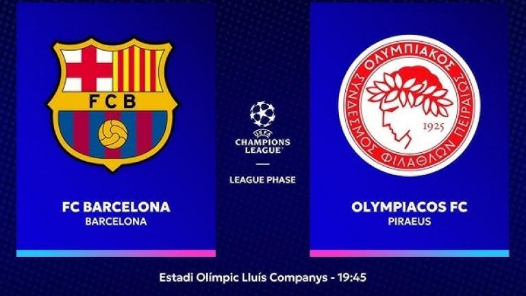 LIVE: Μπαρτσελόνα-Ολυμπιακός