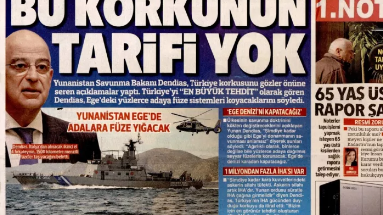 Υστερία στην Τουρκία για τις δηλώσεις Δένδια: «Σχέδιο της Ελλάδας να "κλειδώσει" το Αιγαίο - Θα αναπτύξει πυραύλους σε νησιά»