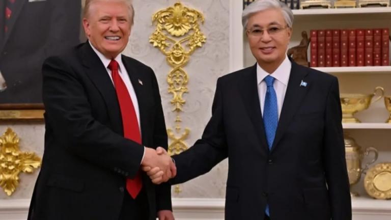 τραμπ και προεδρος του καζακσταν