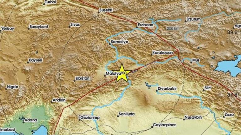 Τουρκία: Σεισμός 4,7 βαθμών της κλίμακας Ρίχτερ κοντά στη Μαλάτεια