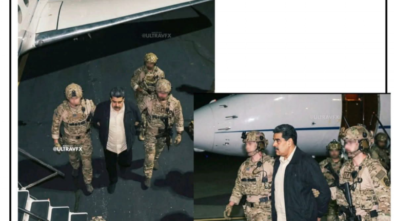 Φωτογραφίες που δείχνουν τον πρόεδρο της Βενεζουέλας Νικολάς Μαδούρο να συνοδεύεται από Αμερικανούς στρατιώτες, κυκλοφόρησαν πριν λίγο στο διαδίκτυο. 