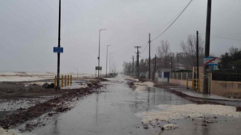 Σφοδρή κακοκαιρία στα παράλια της Λάρισας: Σοβαρές ζημιές στον Αγιόκαμπο