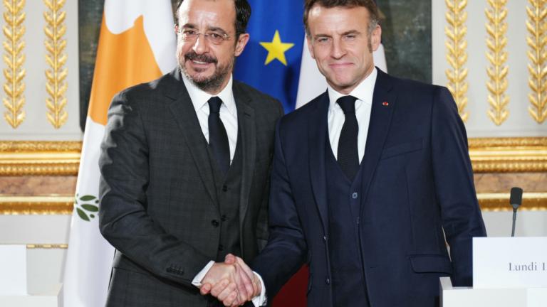 Ευχαριστίες Χριστοδουλίδη σε Μακρόν «για την έμπρακτη υποστήριξη της Γαλλίας»