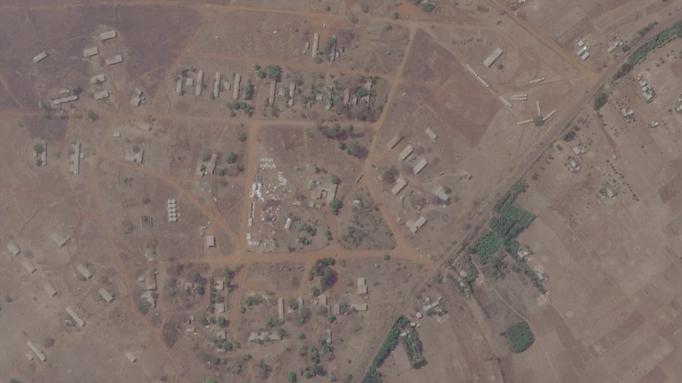 Η στρατιωτική βάση της Αιθιοπίας στην Ασόσα, η οποία παρέχει υποστήριξη στις Δυνάμεις Ταχείας Υποστήριξης του Σουδάν, όπως απεικονίζεται στις 29 Μαρτίου 2026