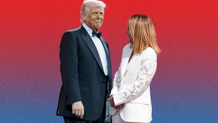 τραμπ και μελονι