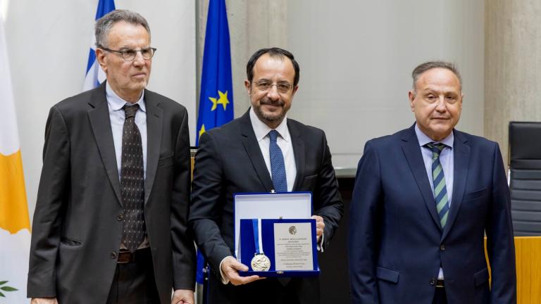 Επίτιμος δημότης Θεσσαλονίκης ανακυρήχθηκε ο πρόεδρος της Κυπριακής Δημοκρατίας Νίκος Χριστοδουλίδης