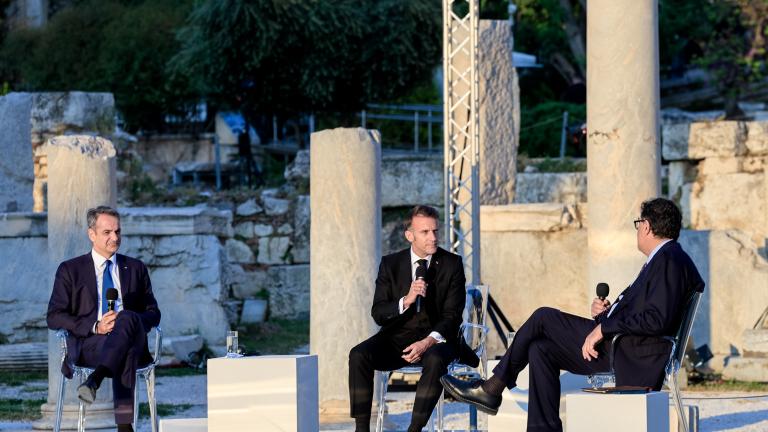 μακρον και μητσοτακης ΣΤΗΝ ΑΡΧΑΙΑ ΡΩΜΑΙΚΗ ΑΓΟΡΑ