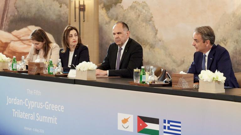 Γεραπετρίτης από τριμερή Ελλάδας–Κύπρου–Ιορδανίας: «Παράγοντας ειρήνης και σταθερότητας η συνεργασία μας»