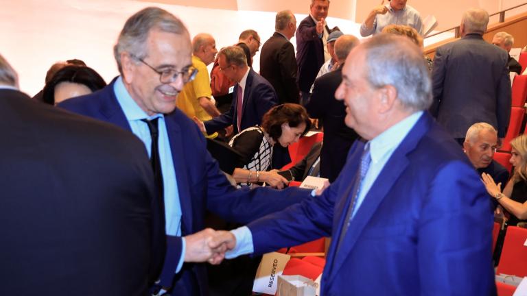 Νέα κοινή δημόσια εμφάνιση Καραμανλή και Σαμαρά στην παρουσίαση του βιβλίου του Μιχάλη Σάλλα