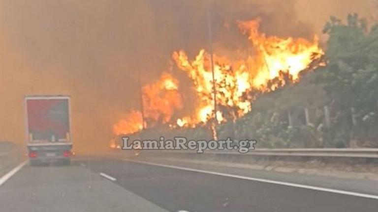 Ανεξέλεγκτη η φωτιά στον Ορχομενό: Πέρασε την Εθνική Οδό και «έκοψε» την Ελλάδα στα δύο