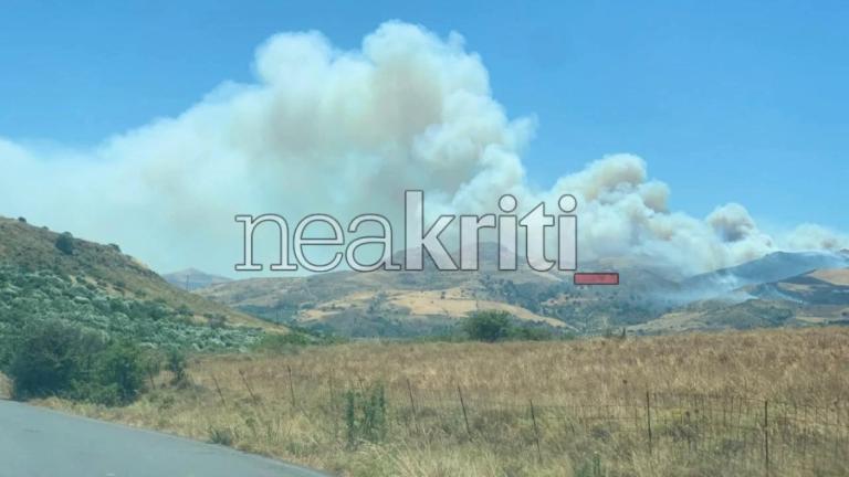 Κρήτη: Πυρκαγιά στο Μελιδοχώρι Ηρακλείου – Ισχυρές δυνάμεις στη μάχη με τις φλόγες