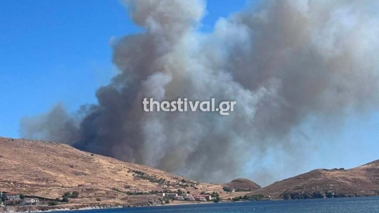 Λήμνος: Χωρίς ενεργό μέτωπο η φωτιά στον Θάνο – Απομακρύνθηκαν 59 άτομα από την παραλία