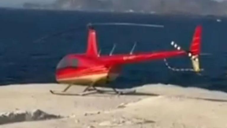 Εισαγγελική παρέμβαση για το ελικόπτερο που προσγειώθηκε στο Σαρακήνικο της Μήλου