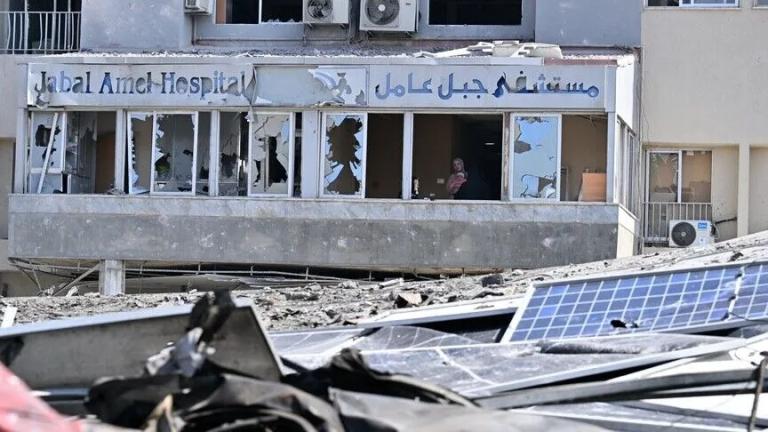  Ολοσχερής καταστροφή νοσοκομείου στη Ναμπατίγια