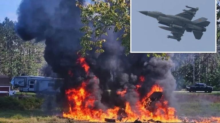 Πτώση μαχητικού F-16 στο Μίσιγκαν – Σώος ο πιλότος, εκκενώνεται η περιοχή λόγω διαρροής χημικών