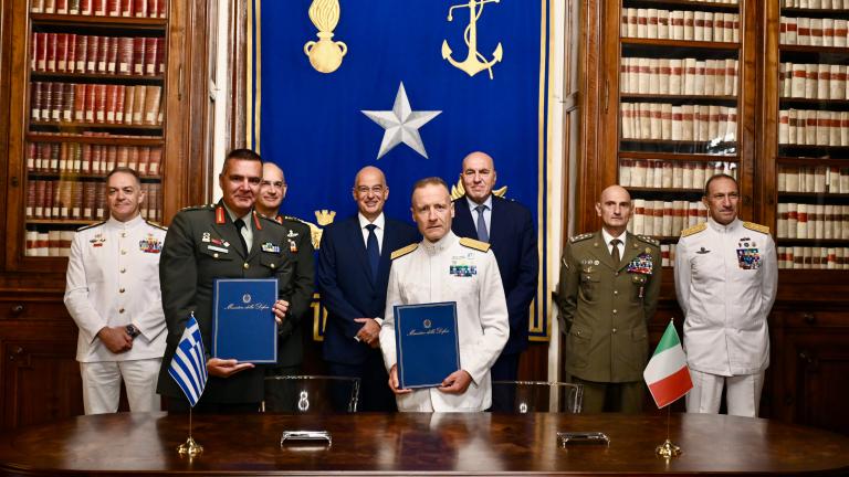 Ν. Δένδιας: Συνάντηση με τον Ιταλό ομόλογό του στη Ρώμη και υπογραφή της Εφαρμοστικής Ρυθμίσεως για την απόκτηση των δύο φρεγατών τύπου FREMM, κλάσεως Bergamini