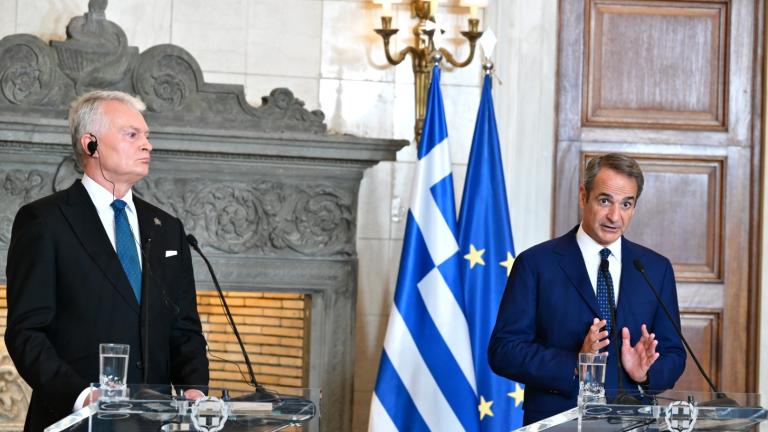Μητσοτάκης: Κοινή υπόθεση η προάσπιση των κυριαρχικών δικαιωμάτων Ελλάδας και Λιθουανίας – Μήνυμα για το SAFE