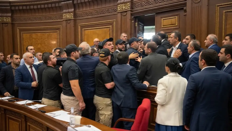 Άγριο ξύλο στην αρμενική Βουλή