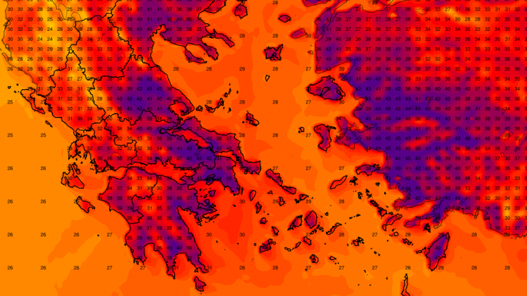 Κορυφώνεται ο καύσωνας-Δείτε την πρόγνωση του καιρού για σήμερα Κυριακή 2 Ιουλίου
