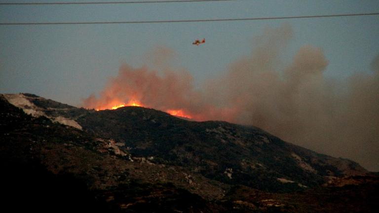 Μεγάλη φωτιά στο χωριό Κοιλιωμένος στη Ζάκυνθο 