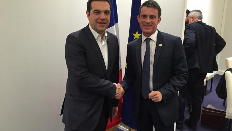 ο Πρωθυπουργός, Αλέξης Τσίπρας, συναντήθηκε με τον Γάλλο ομόλογό του, Μανουέλ Βαλς