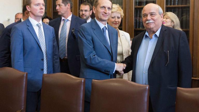 Την ενίσχυση των διμερών σχέσεων Ρωσίας-Ελλάδας συμφώνησαν ο πρόεδρος της ρωσικής Δούμα και ο Πρόεδρος της Βουλής 