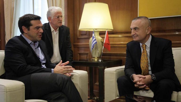  ΣΥΝΑΝΤΗΣΗ ΤΟΥ ΠΡΩΘΥΠΟΥΡΓΟΥ ΑΛ. ΤΣΙΠΡΑ ΜΕ ΤΟΝ ΠΡΟΕΔΡΟ ΤΗΣ ΒΟΥΛΗΣ ΤΗΣ ΑΛΒΑΝΙΑΣ ΙΛΙΡ ΜΕΤΑ