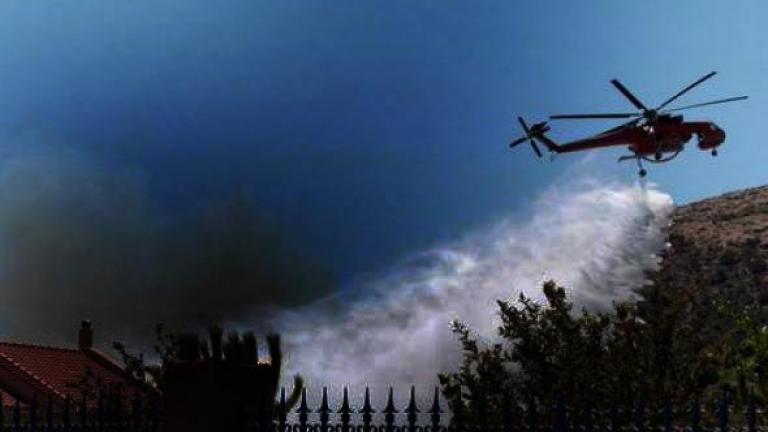 Σε εξέλιξη νέα πυρκαγιά στο Κάτω Σούλι Μαραθώνα