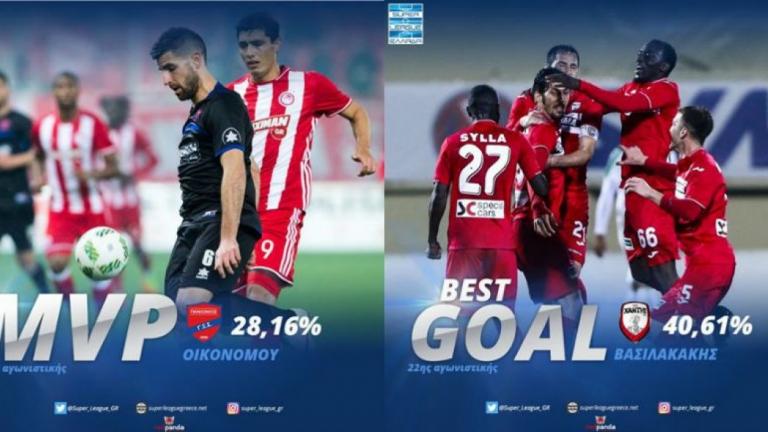 Οικονόμου και Βασιλακάκης τα βραβεία της Super League