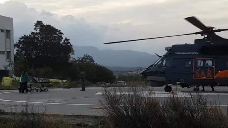 Ακόμα μια αεροδιακομιδή πραγματοποιήθηκε σήμερα με ελικόπτερο Super Puma της Πολεμικής Αεροπορίας, μετά από αίτημα του ΕΚΑΒ