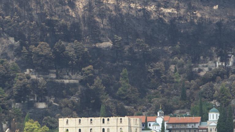 Υπό μερικό έλεγχο η πυρκαγιά στο Άγιο Όρος