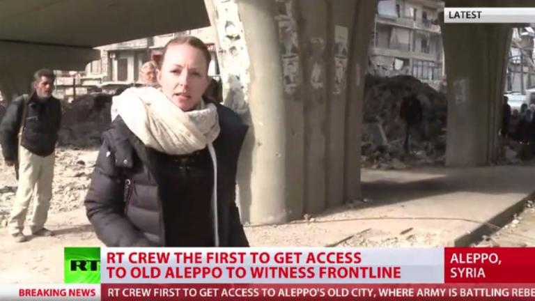 Οι δημοσιογράφοι του RT ήταν οι πρώτοι που επισκέφτηκαν τις γειτονιές του Χαλεπίου