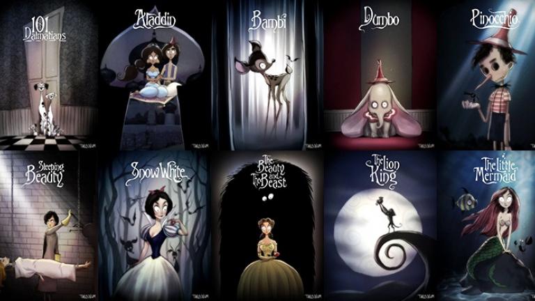 Τι θα γινόταν αν ο Τιμ Μπάρτον σχεδίαζε χαρακτήρες της Ντίσνεϋ;