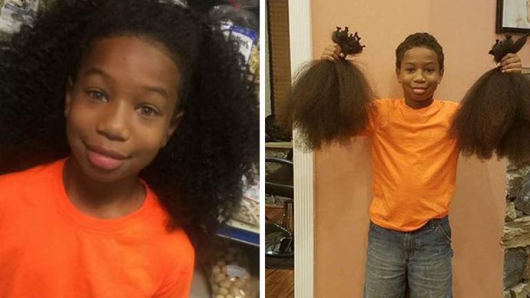 Συγκινεί ο 8χρονος που μάκραινε 2 χρόνια τα μαλλιά του για να τα δώσει σε παιδιά με καρκίνο!