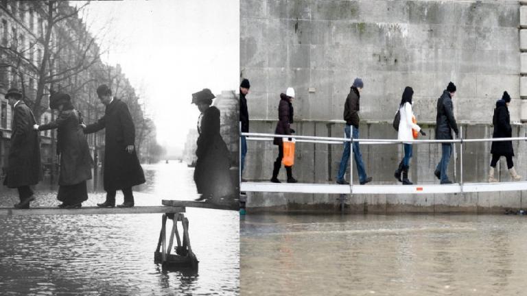 Πλημμυρισμένο Παρίσι, τότε και τώρα