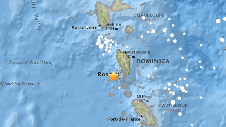 Σεισμός 5,8 βαθμών Ρίχτερ καταγράφεται στις Μικρές Αντίλλες, στην Καραϊβική