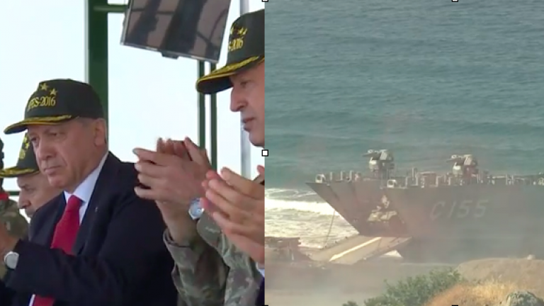 Δείτε τον Ερντογάν να χειροκροτεί τουρκική στρατιωτική απόβαση – Video