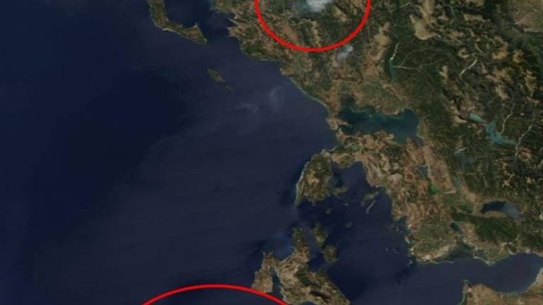 Ορατή από το διάστημα η φωτιά στη Ζάκυνθο